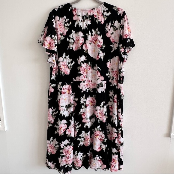 TORRID lace up skater rose floral print gauze woven fabric 2X - Picture 5 of 10